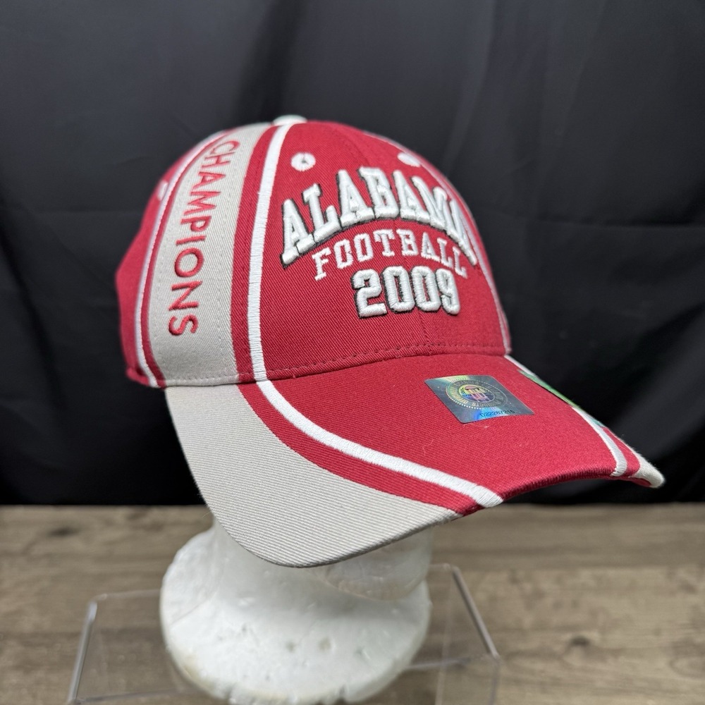 Alabama Crimson Tide 2009 National Championship Hat Red ML Caps NCAA Football